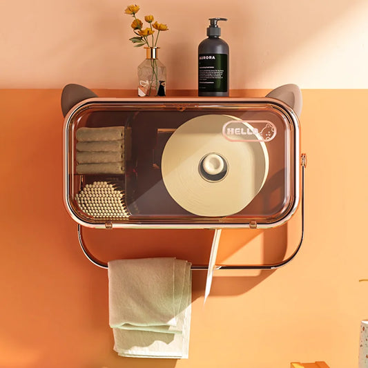 Luxury Tisue box Wall-Mounted Toilet Paper Holder Rack