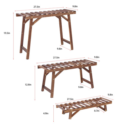 3 Tier Wood Shelf Plant Stand.