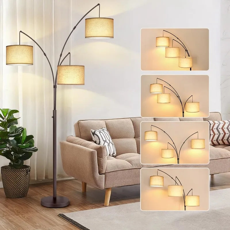 Modern 3-Light Arched Lamp