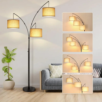 Modern 3-Light Arched Lamp