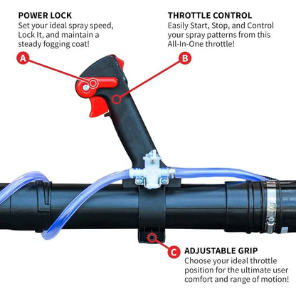 Turbo Boosted Backpack Fogger Leaf Blower.