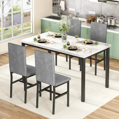 5 Piece Dining Room Table Set Furniture