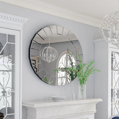 31.5" Circle Large Round Decorative Mirrors .