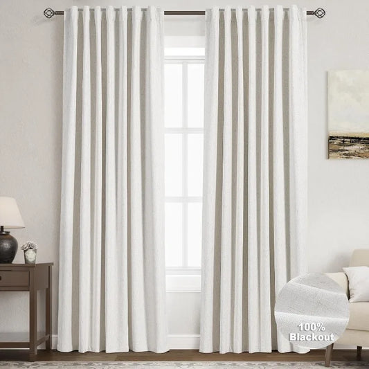 Blackout Curtains Length 2 Panels Set for Bedroom Thermal Insulated