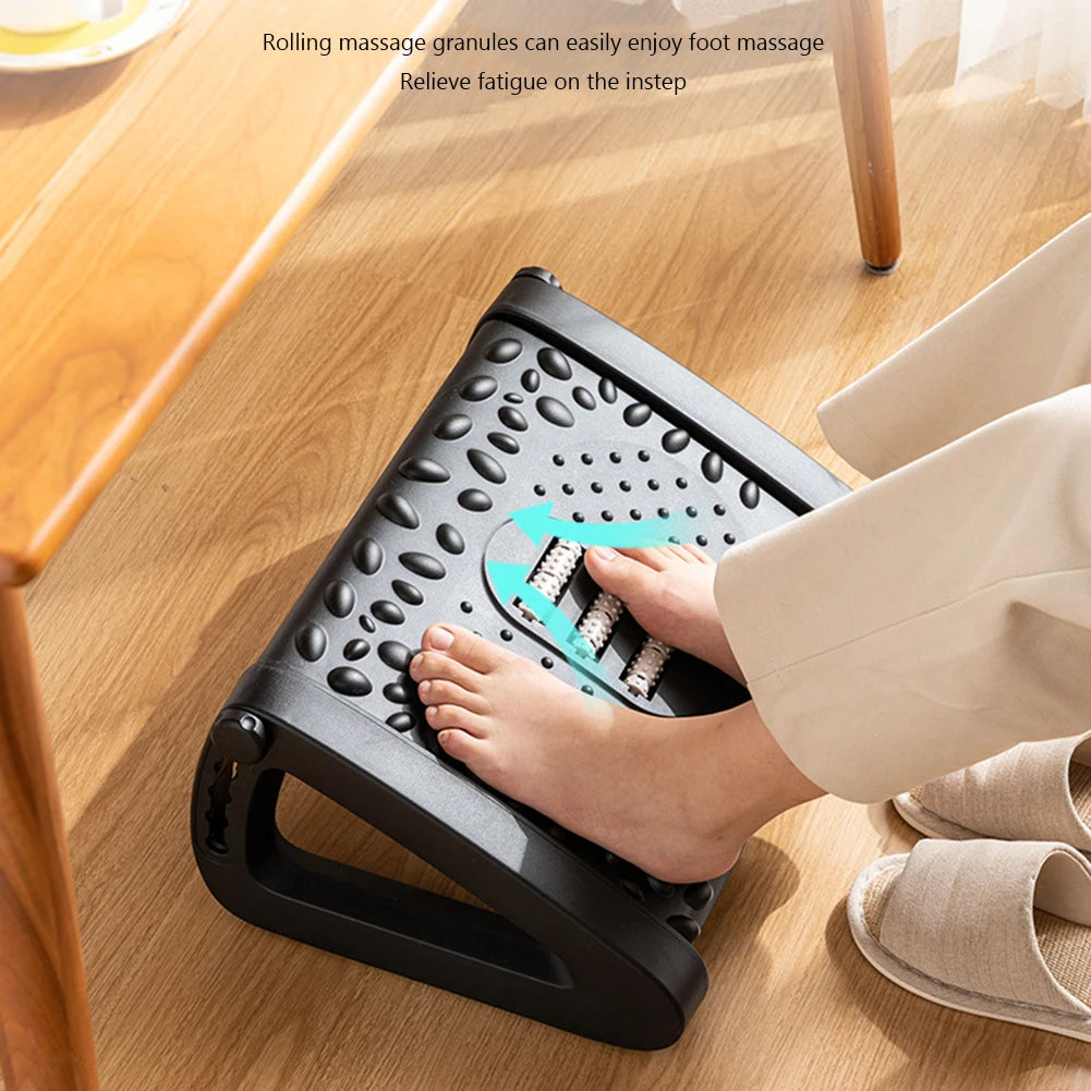 Home Office Work Foot Resting Stool with Massage Rollers