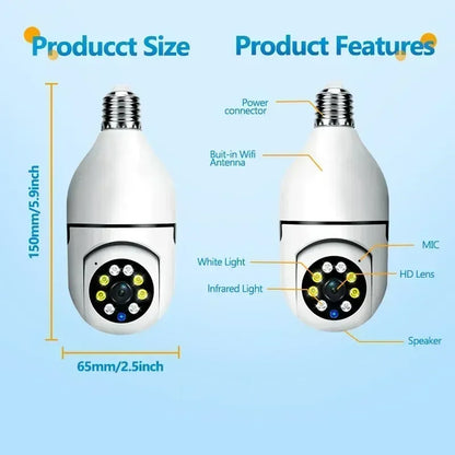 Bluetooth Wireless WiFi Security Camera Bulb