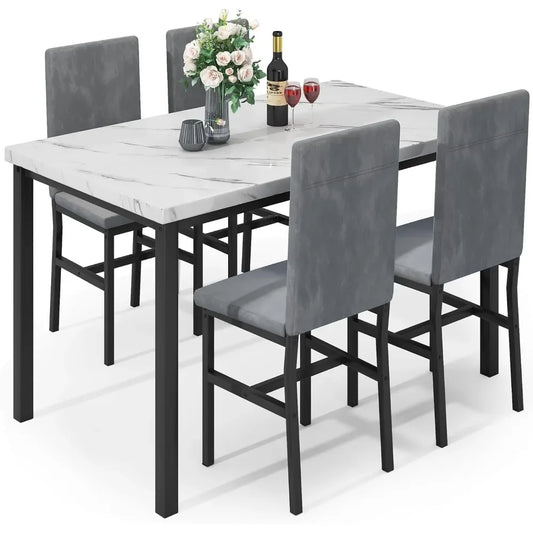 5 Piece Dining Room Table Set Furniture