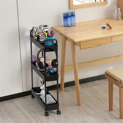 Slim Storage Cart Bathroom Organizer Laundry Room Utility Cart Kitchen Organizer Rack