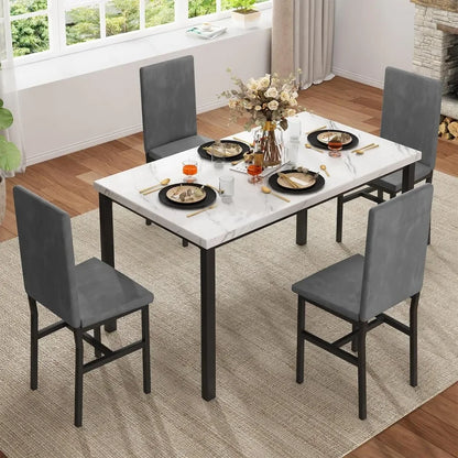 5 Piece Dining Room Table Set Furniture