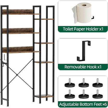 Bathroom Cabinet, 7-Tier Bathroom Organizer Shelf.