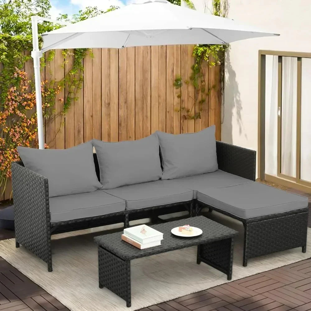 3-Piece Outdoor Furniture Set .