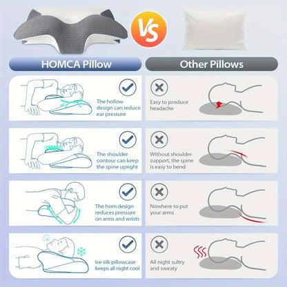 Cervical Memory Foam Pillow Pillows for Neck Shoulder Pain Ergonomic Orthopedic Sleeping Contoured Support Pillow Side Sleepers