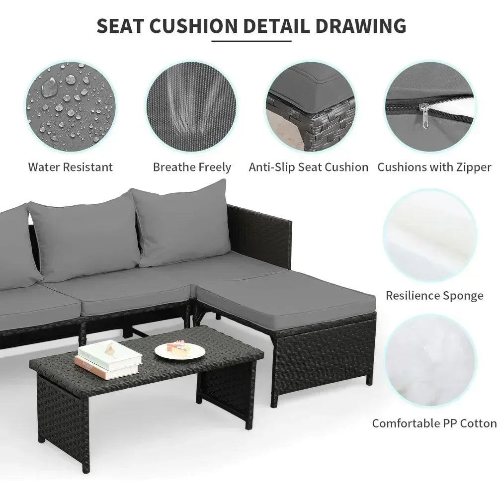 3-Piece Outdoor Furniture Set .