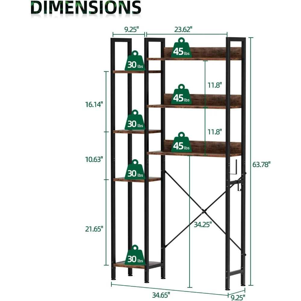 Bathroom Cabinet, 7-Tier Bathroom Organizer Shelf.