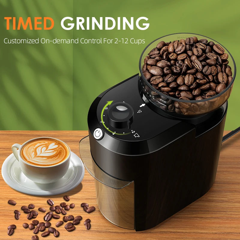 Conical Coffee Bean Grinding with 28 Precise Grind.